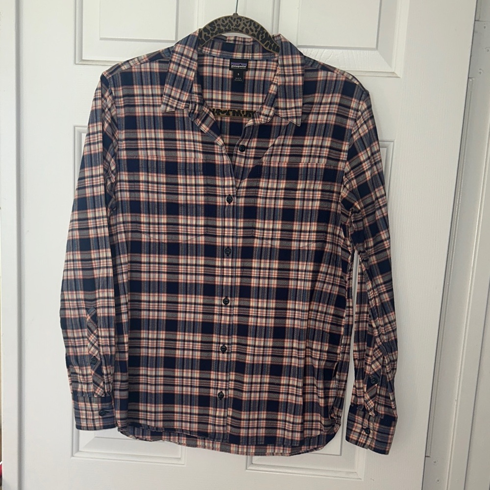 Patagonia Plaid Organic Cotton Shirt - Navy, Red, Beige